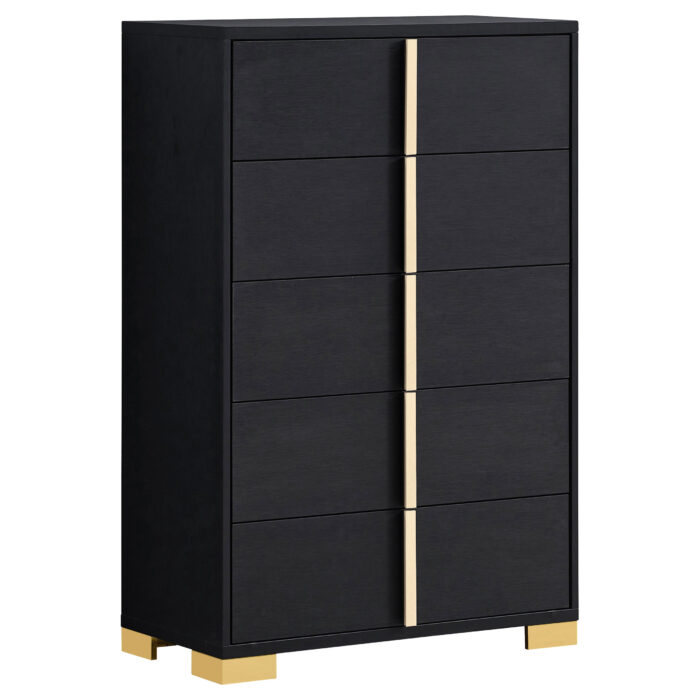 Marceline 5-drawer Bedroom Chest Black product image