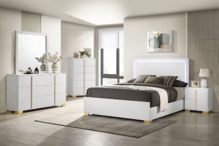 Marceline 5-piece Eastern King Bedroom Set White product image