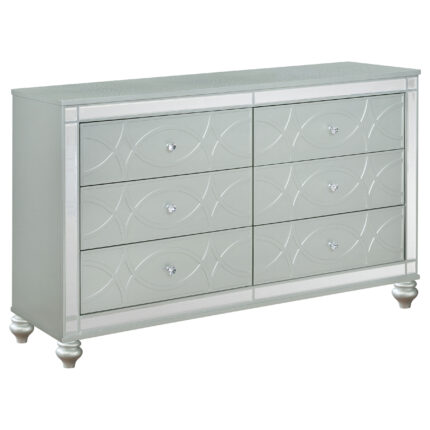 Gunnison 6-drawer Dresser Silver Metallic product image