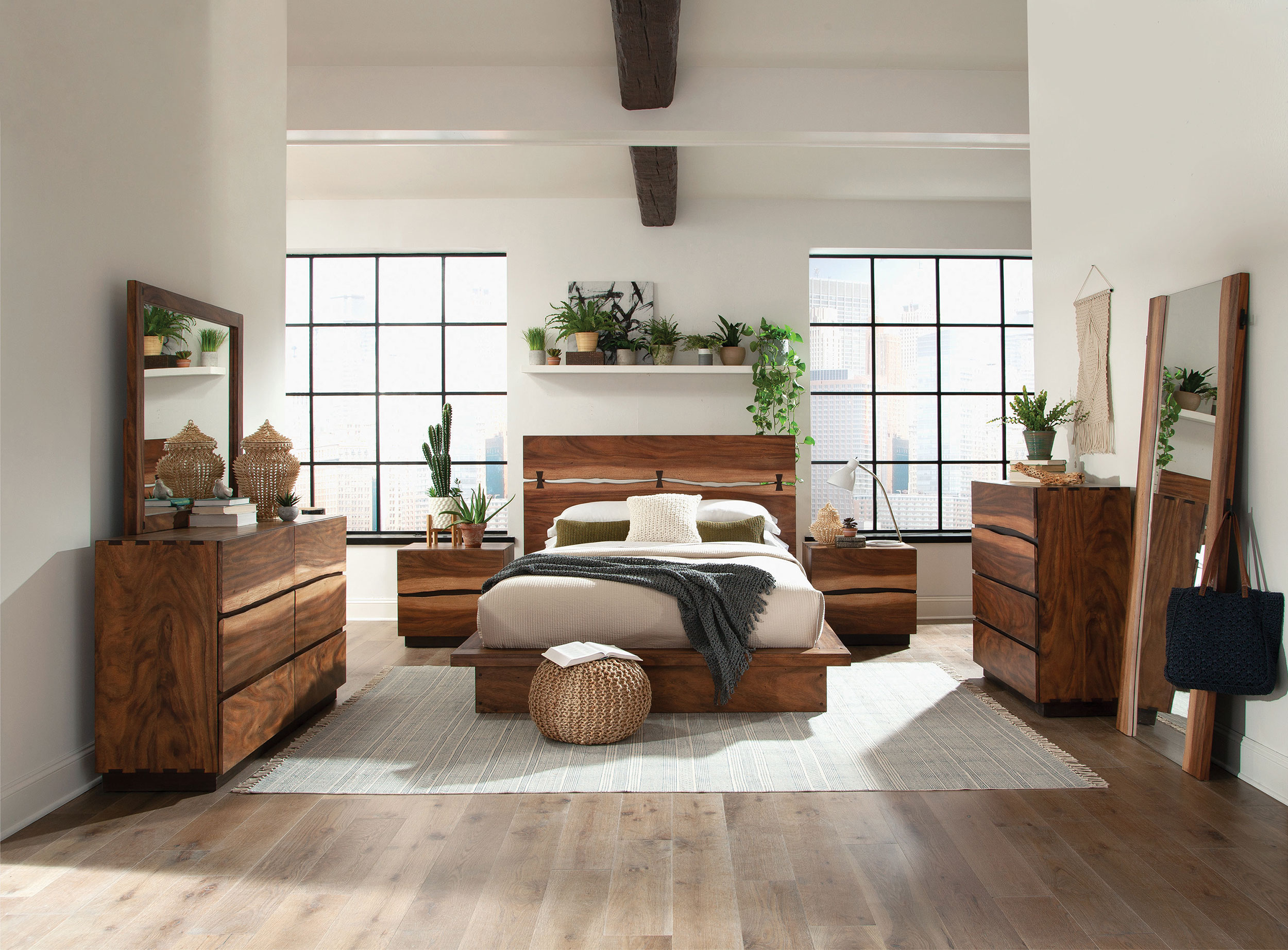 Winslow 5-piece Eastern King Bedroom Set Smokey Walnut Winslow 5-piece Eastern King Bedroom Set Smokey Walnut product image