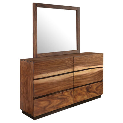 Winslow 6-drawer Dresser with Mirror Smokey Walnut product image