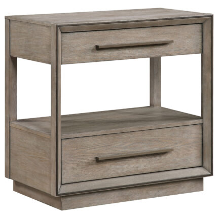 Durango 2-drawer Nightstand Bedside Table Taupe Oak product image
