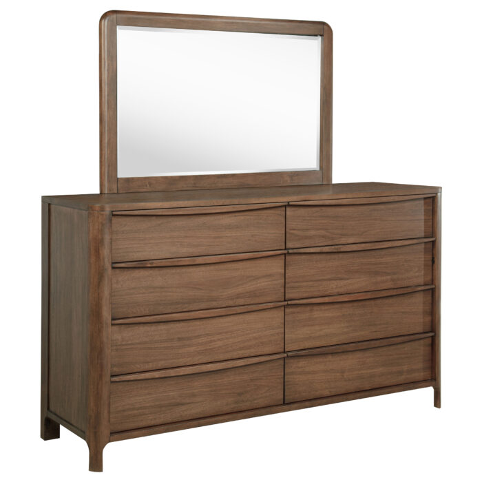 Maderia 8-drawer Dresser and Mirror Walnut product image