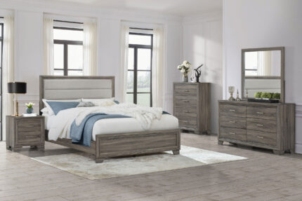 Wright 5-piece Eastern King Bedroom Set Brown Oak product image