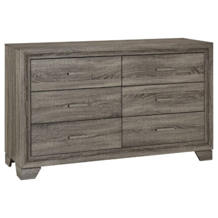 Wright 6-drawer Dresser Cabinet Brown Oak product image