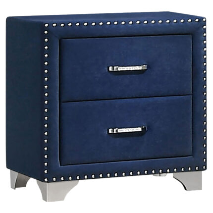 Melody Upholstered 2-drawer Nightstand Pacific Blue product image