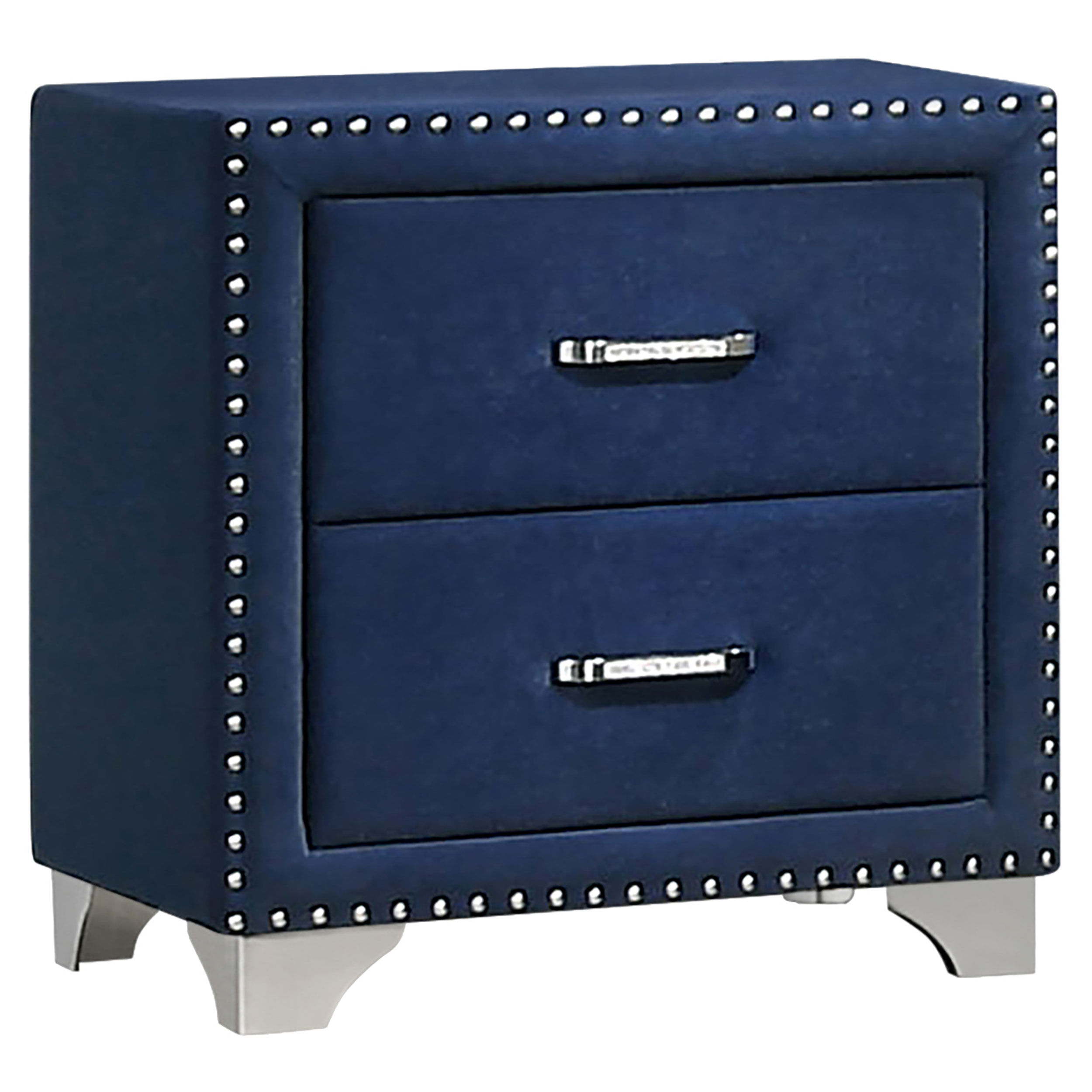 Melody Upholstered 2-drawer Nightstand Pacific Blue Melody Upholstered 2-drawer Nightstand Pacific Blue product image