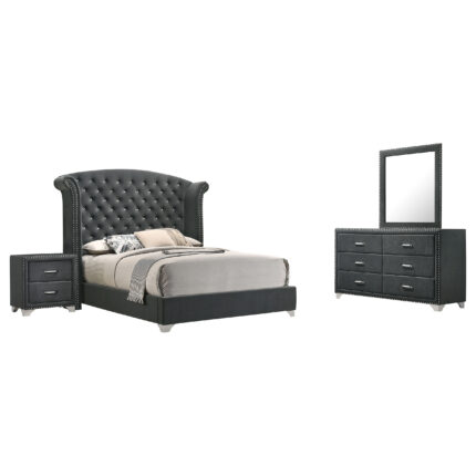 Melody 4-piece Eastern King Bedroom Set Grey product image