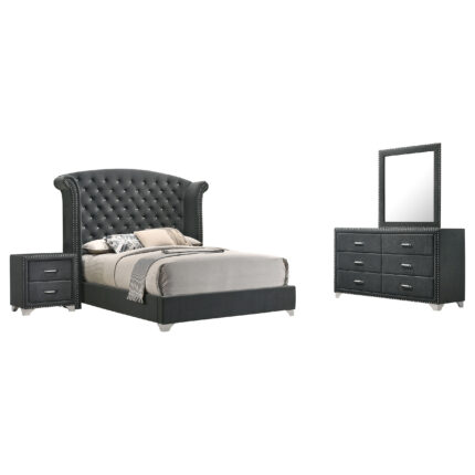 Melody 4-piece Queen Bedroom Set Grey product image