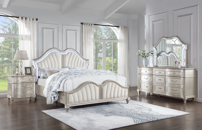 Evangeline 4-piece California King Bedroom Set Silver Oak product image
