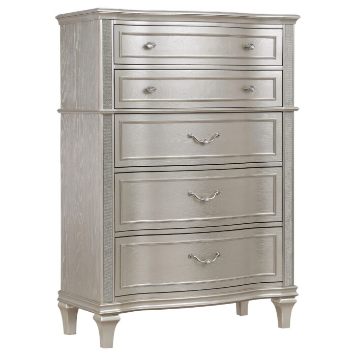 Evangeline 6-drawer Bedroom Chest Silver Oak product image