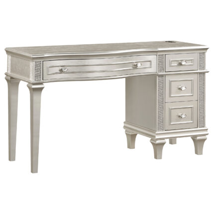 Evangeline 4-drawer Vanity Desk Makeup Table Silver Oak product image