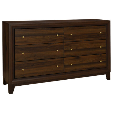 Welsley 6-drawer Dresser Cabinet Walnut product image