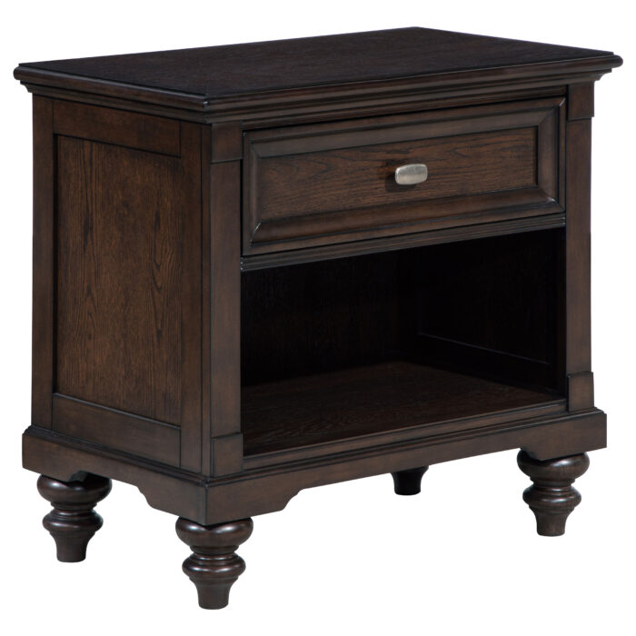 Andover 1-drawer Nightstand Bedside Table Dark Oak product image