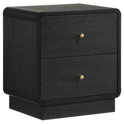 Cavelle 2-drawer Nightstand Bedside Table Black product image