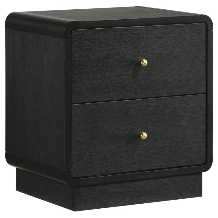 Cavelle 2-drawer Nightstand Bedside Table Black product image