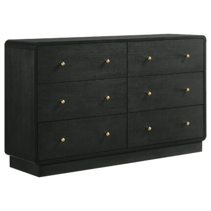 Cavelle 6-drawer Dresser Cabinet Black product image