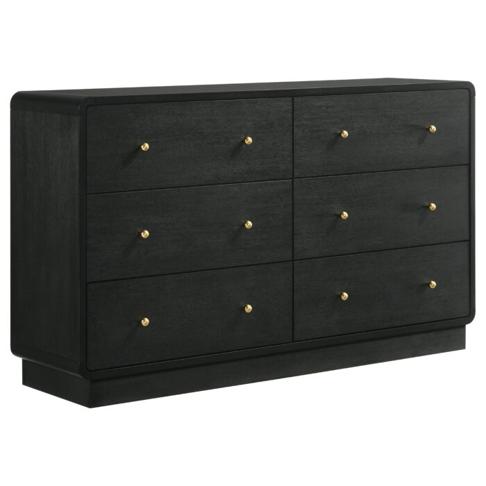 Cavelle 6-drawer Dresser Cabinet Black product image