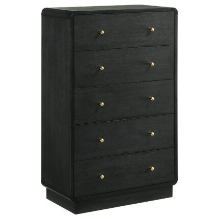 Cavelle 5-drawer Chest of Drawers Black product image