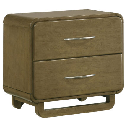 Amsbury 2-drawer Nightstand Bedside Table Nutmeg product image