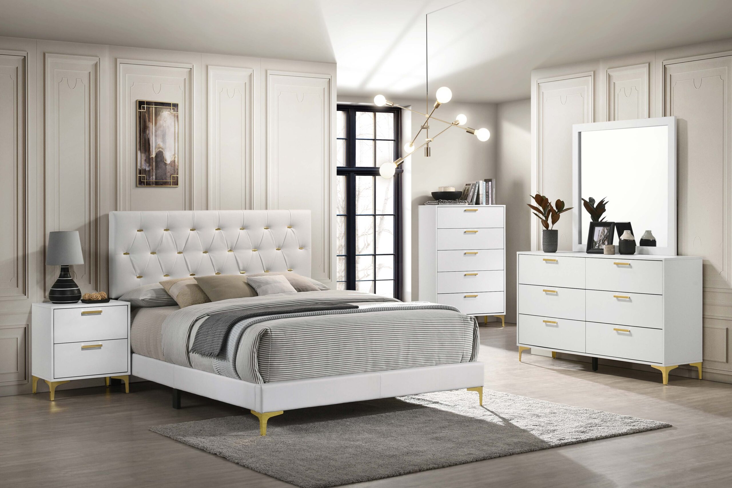 Kendall 5-piece California King Bedroom Set White Kendall 5-piece California King Bedroom Set White product image