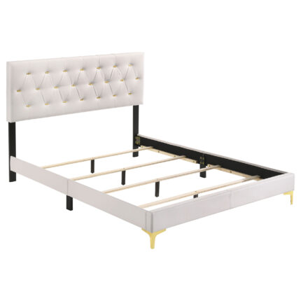 Kendall Upholstered California King Panel Bed White product image