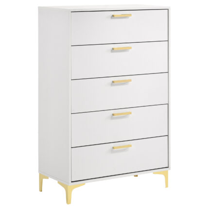 Kendall 5-drawer Bedroom Chest White product image