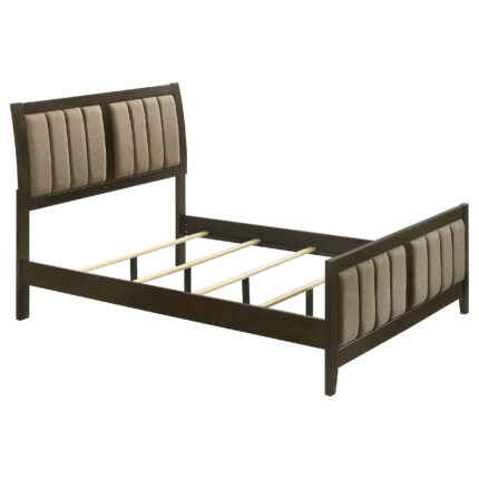 Wilkes 51-inch Upholstered Full Bed Dark Cocoa product image