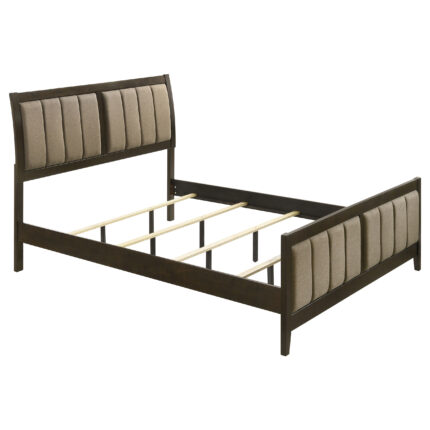 Wilkes 51-inch Upholstered California King Bed Dark Cocoa product image
