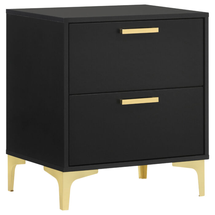 Kendall 2-drawer Nightstand Black product image