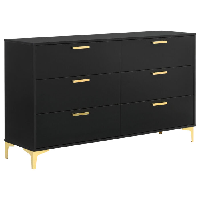 Kendall 6-drawer Dresser Black product image