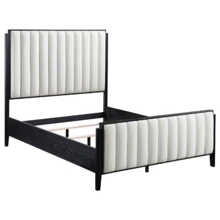 Brookmead 60-inch Upholstered California King Bed Black product image