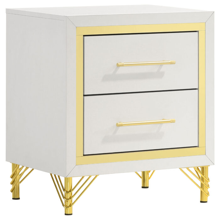 Lucia 2-drawer Nightstand Bedside Table White product image