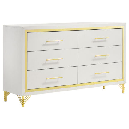 Lucia 6-drawer Dresser Cabinet White product image
