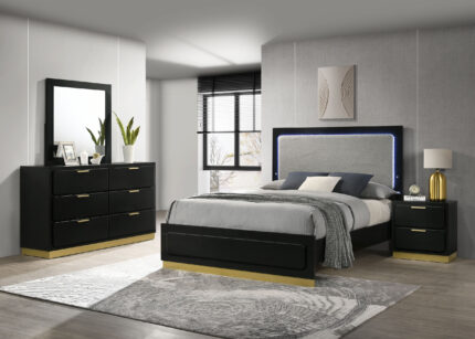 Caraway 4-piece Eastern King Bedroom Set Black product image