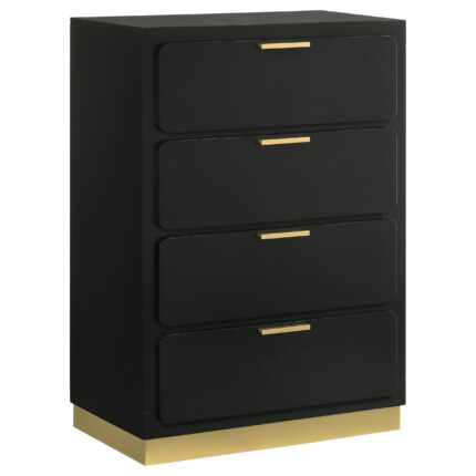 Caraway 4-drawer Bedroom Chest Black product image