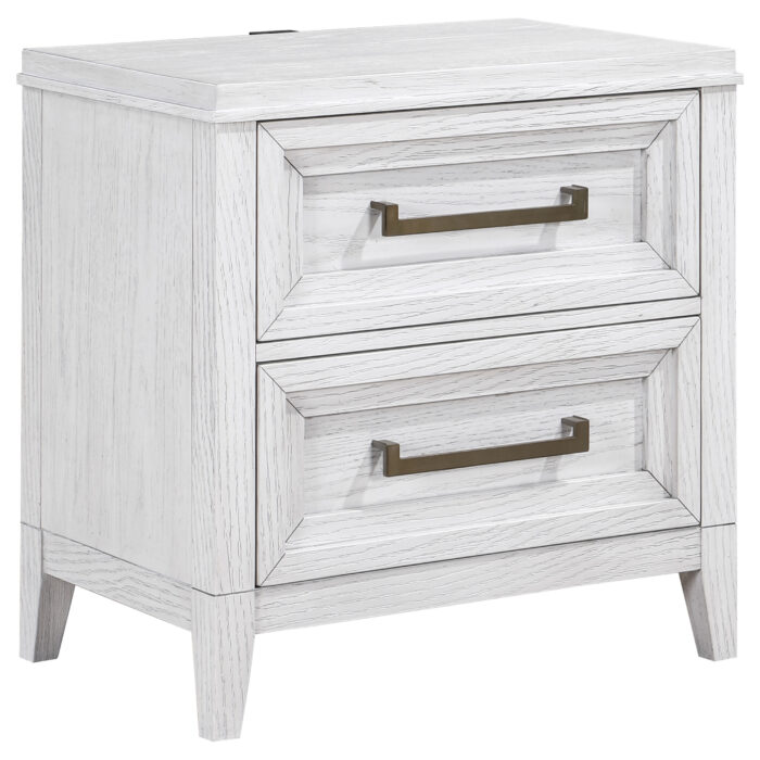 Marielle 2-drawer Nightstand Bedside Table Distressed White product image