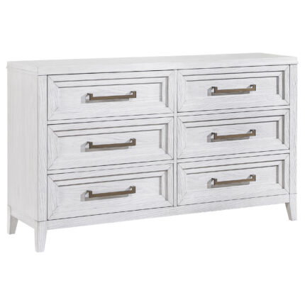 Marielle 6-drawer Bedroom Dresser Distressed White product image