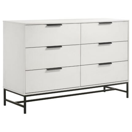 Sonora 6-drawer Bedroom Dresser White product image