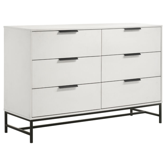Sonora 6-drawer Bedroom Dresser White product image