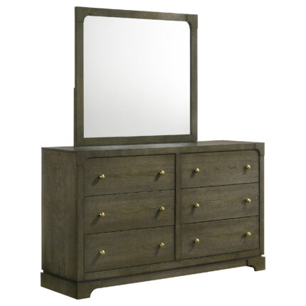 Gran Park 6-drawer Dresser and Mirror Dark Cocoa product image