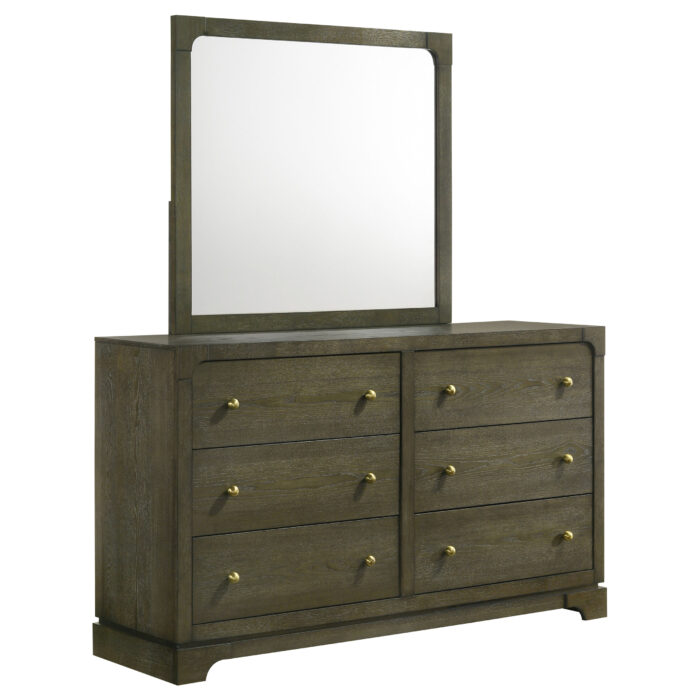 Gran Park 6-drawer Dresser and Mirror Dark Cocoa product image