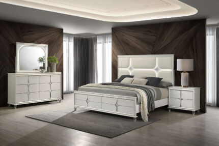 Olivia 4-piece Queen Bedroom Set Pearl White product image