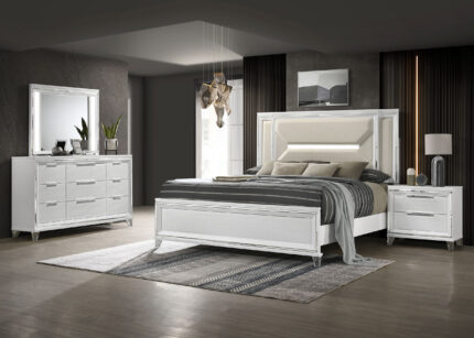 Marmore 4-piece Eastern King Bedroom Set White product image