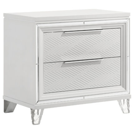 Marmore 2-drawer Nightstand Bedside Table White product image