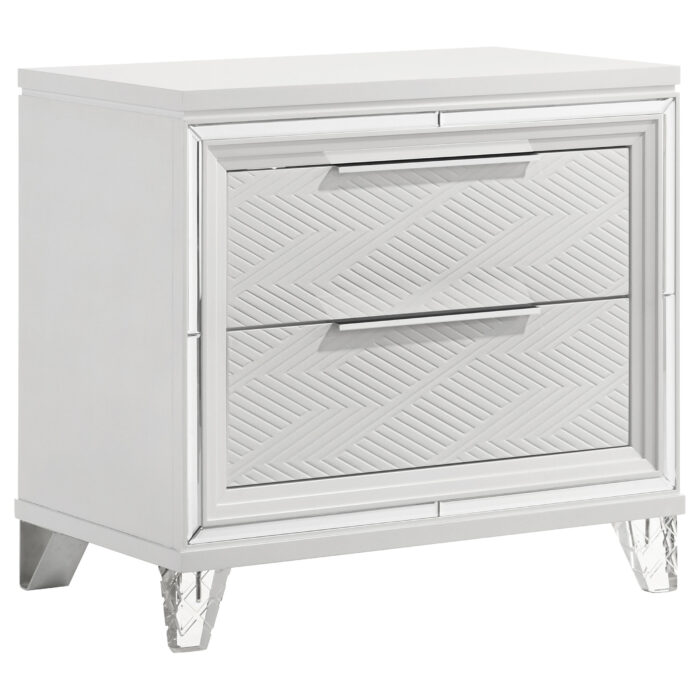 Marmore 2-drawer Nightstand Bedside Table White product image