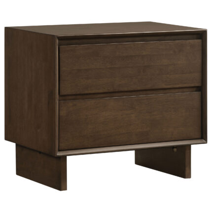 Glenwood 2-drawer Nightstand Bedside Table Warm Brown product image