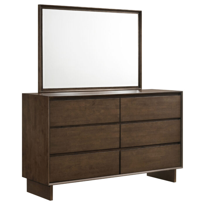 Glenwood 6-drawer Dresser and Mirror Warm Brown product image