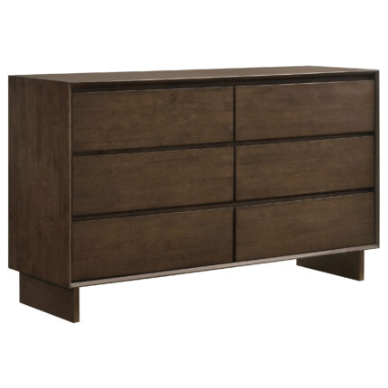 Glenwood 6-drawer Dresser Cabinet Warm Brown product image