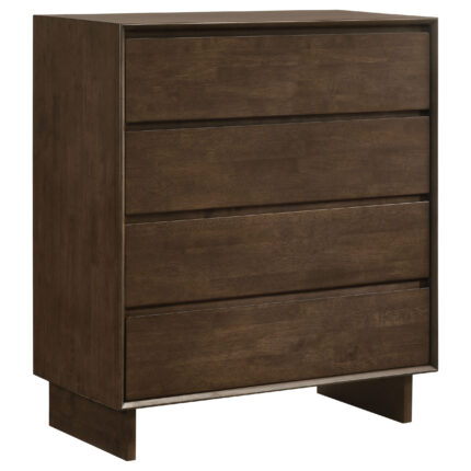 Glenwood 4-drawer Chest of Drawers Warm Brown product image